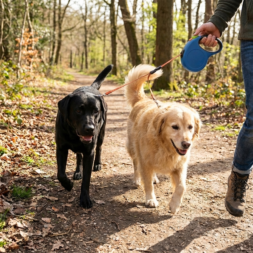 Retractable Dual Dog Leash
