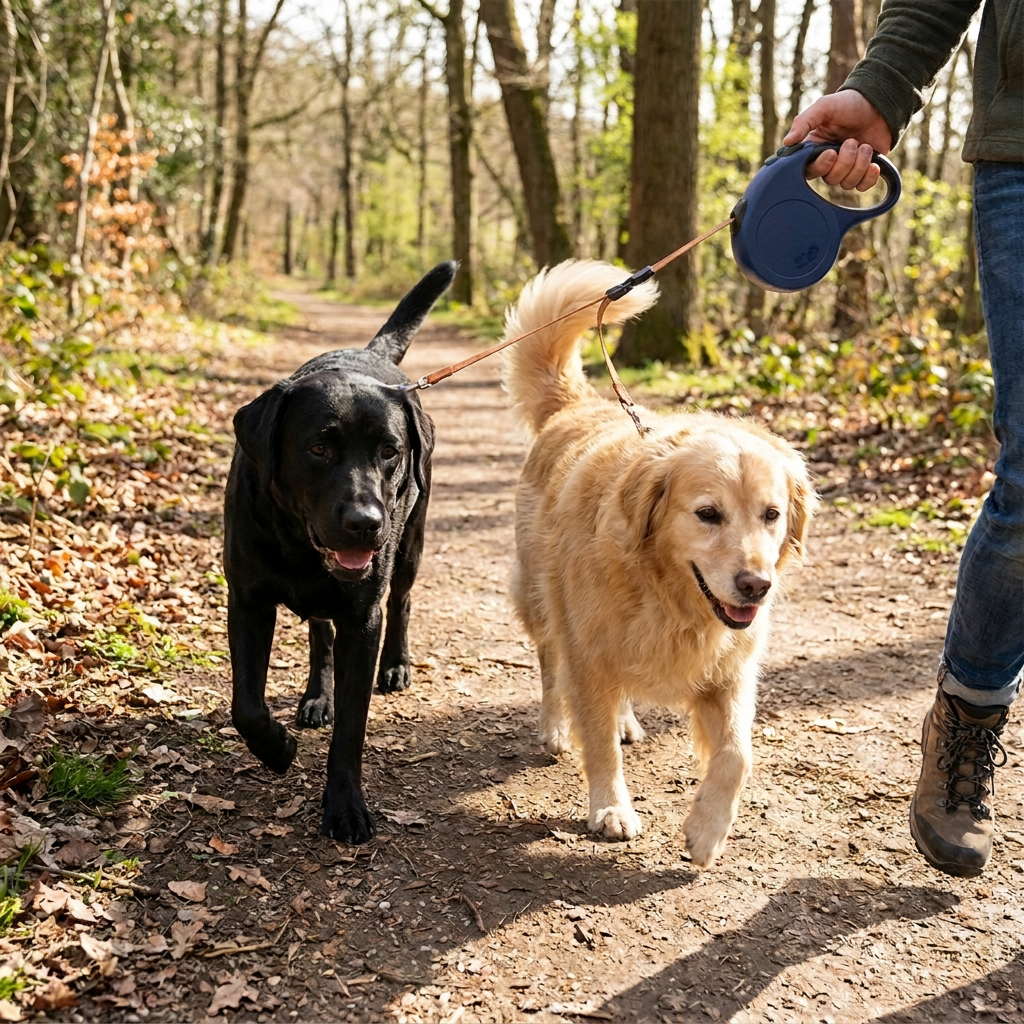 Retractable Dual Dog Leash