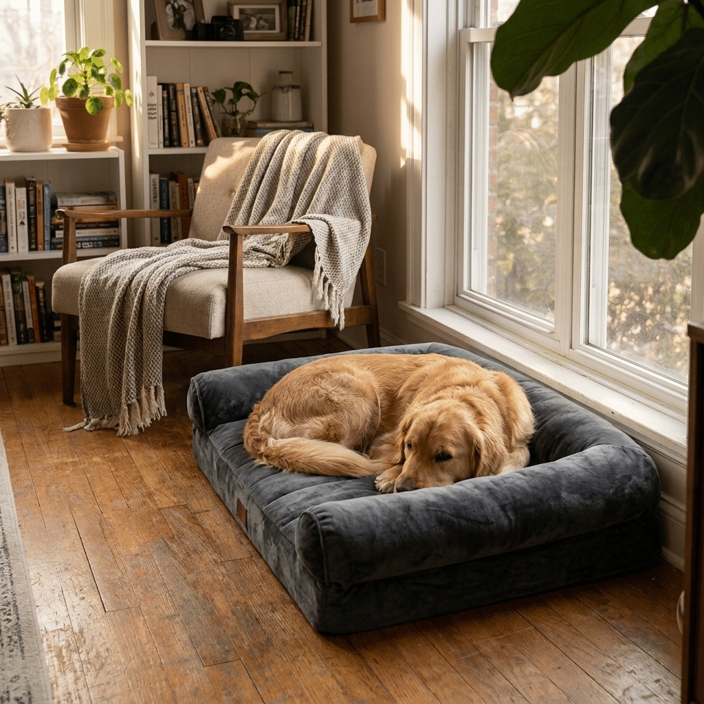 Orthopedic Plush Dog Bed