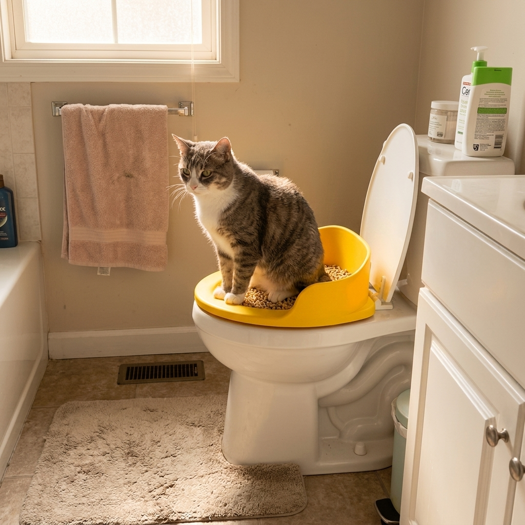 Semi-Enclosed Cat Litter Trainer