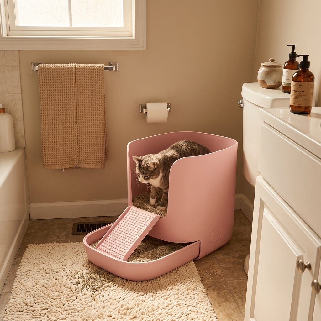 Semi-Enclosed Cat Litter Trainer