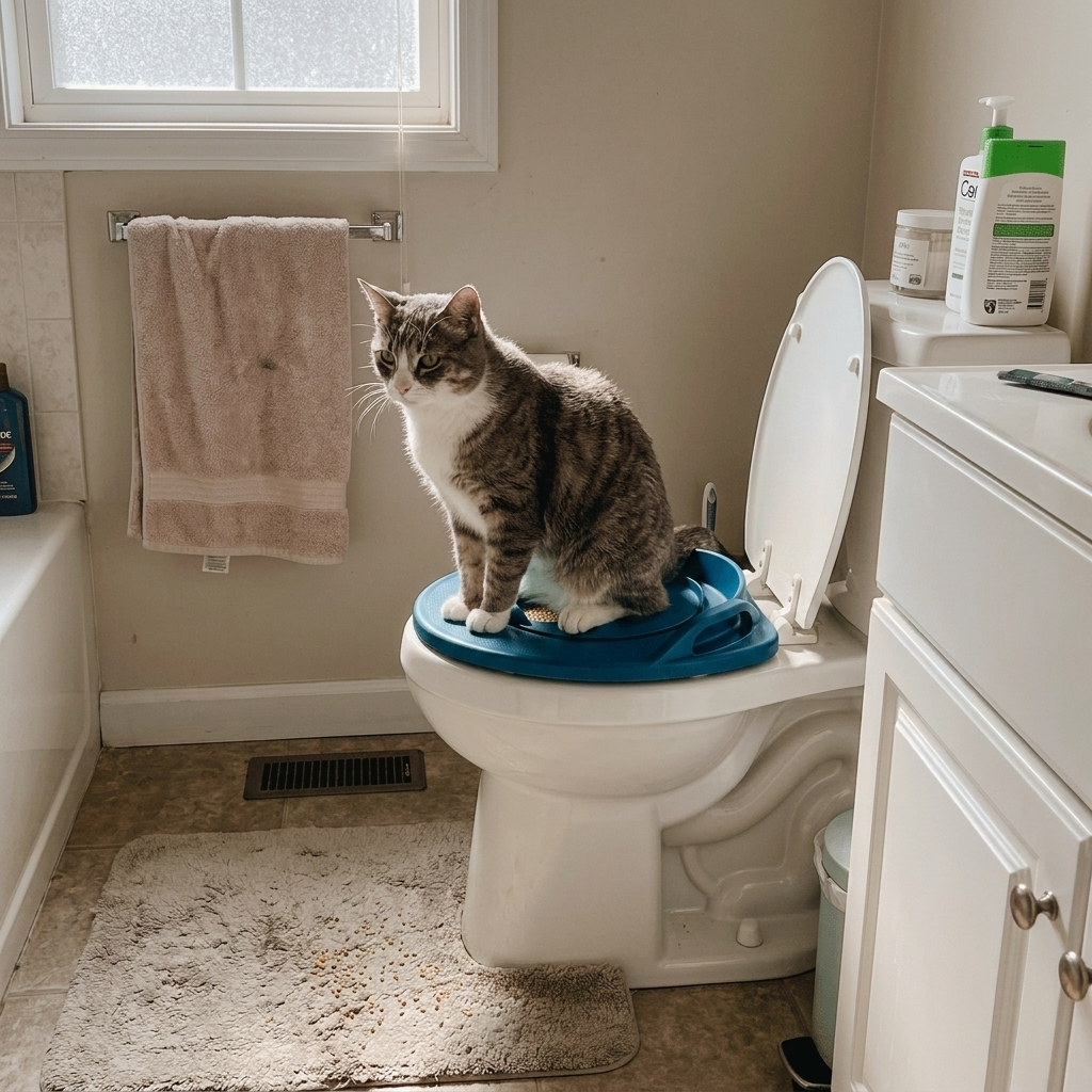 Semi-Enclosed Cat Litter Trainer