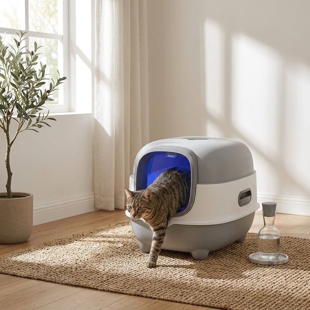 UV Cat Litter Box with Odor Control