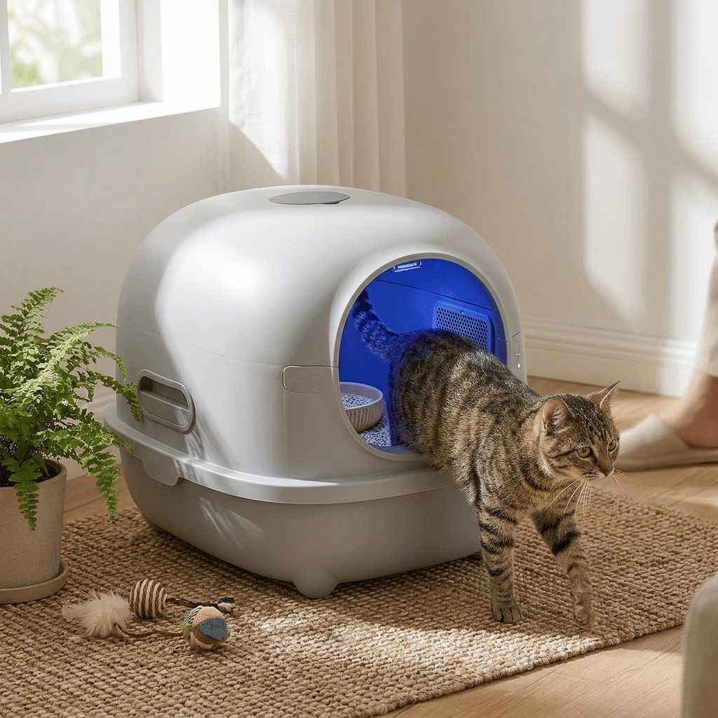 UV Cat Litter Box with Odor Control