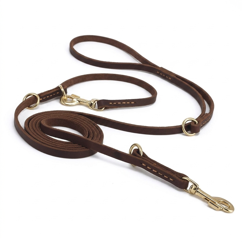 Cowhide Multifunctional Dog Leash