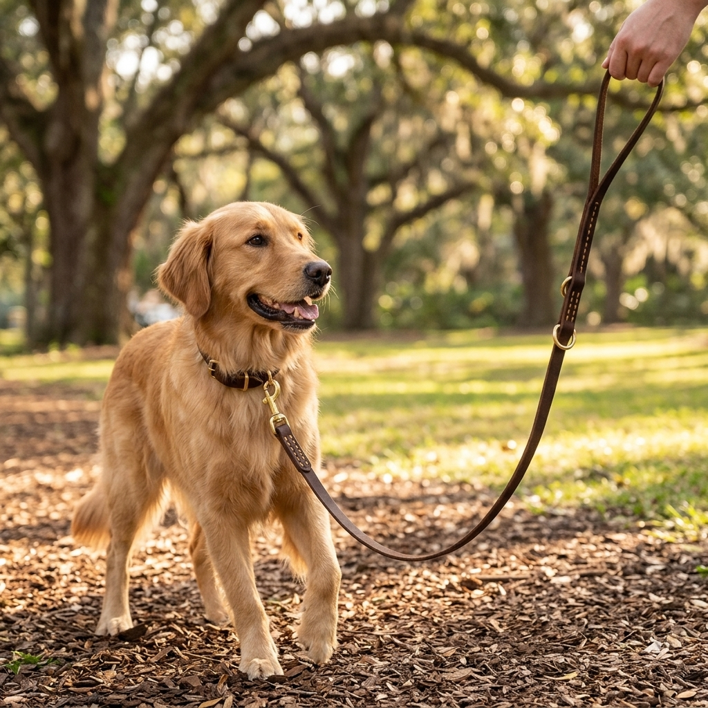 Cowhide Multifunctional Dog Leash