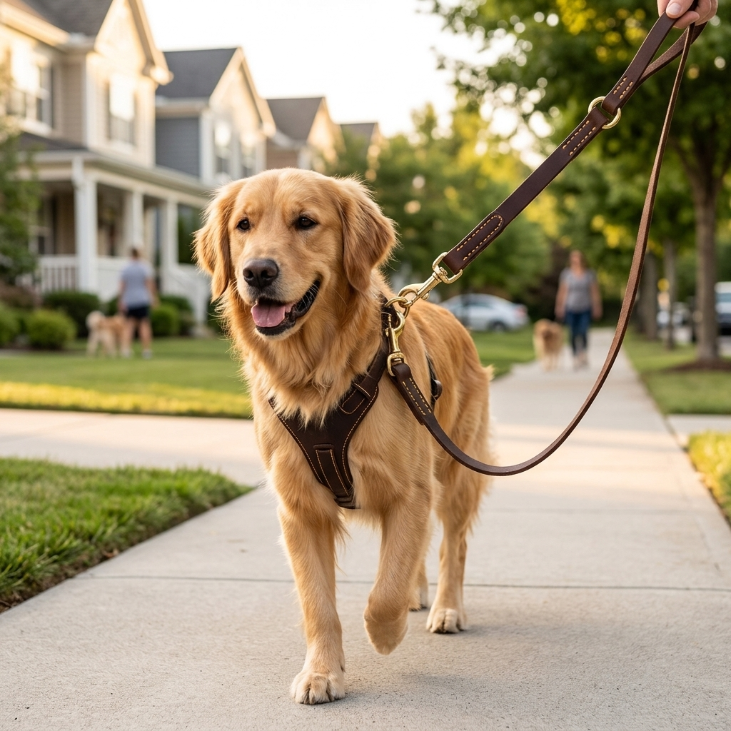 Cowhide Multifunctional Dog Leash