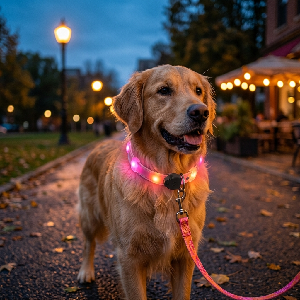 Collar LED Recargable por USB para Perros