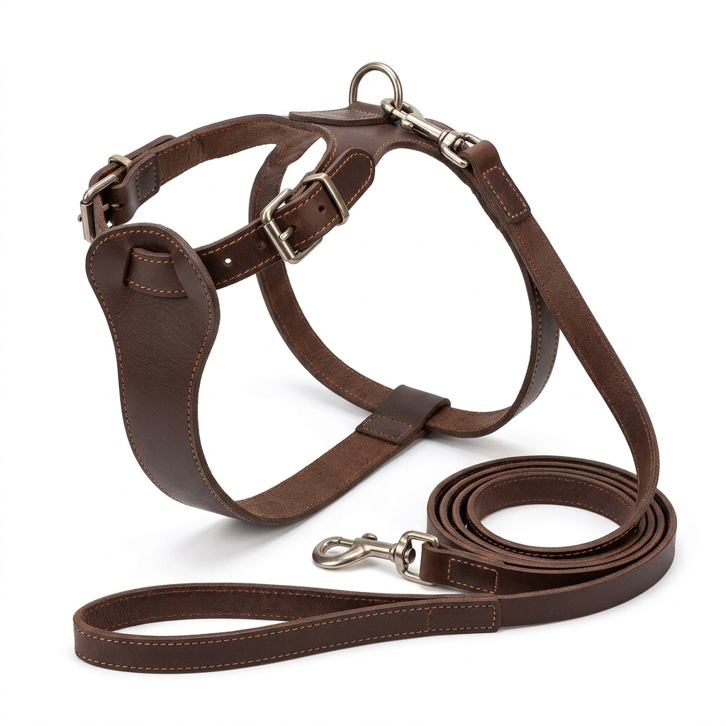 Cowhide Leather Dog Leash