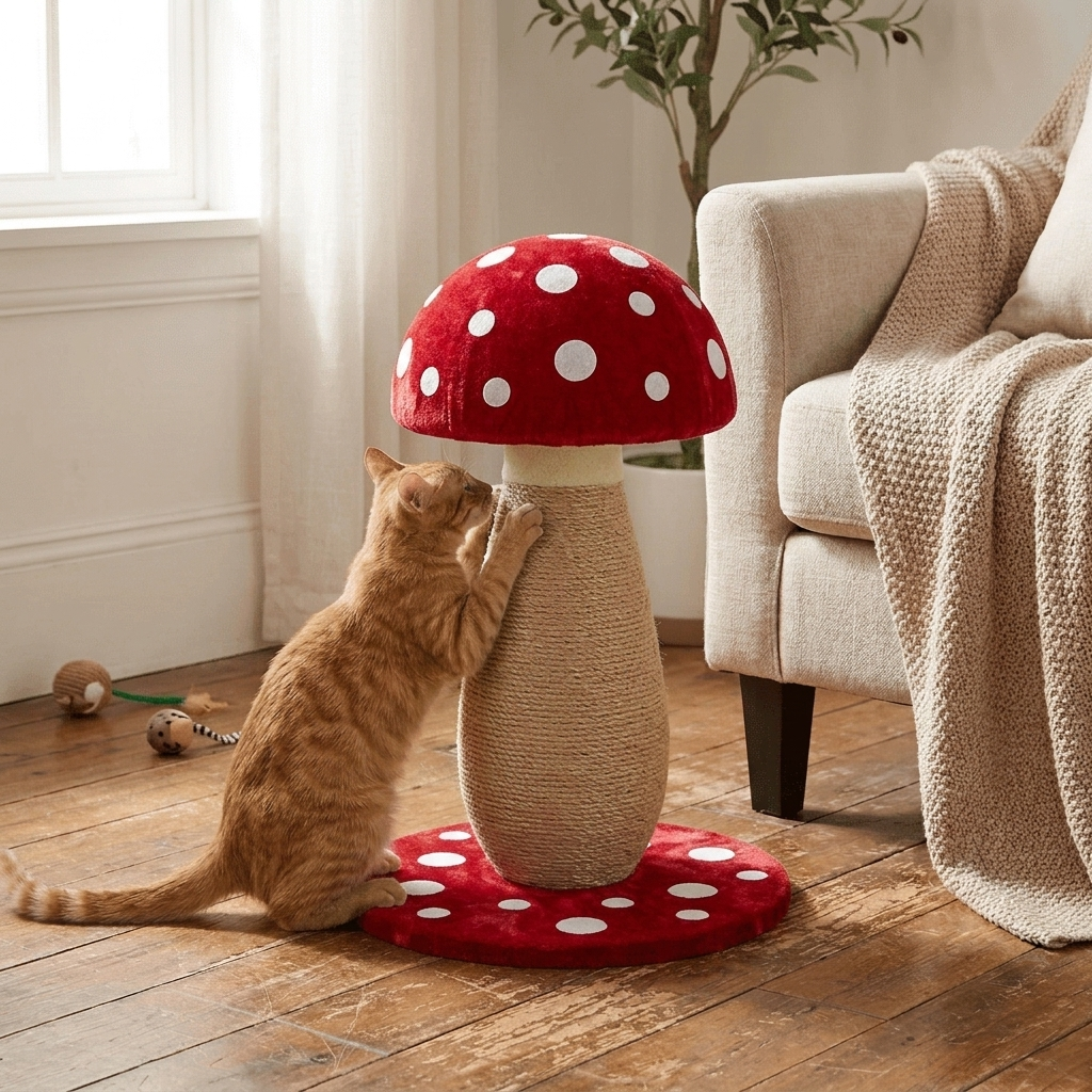 Mushroom Sisal Scratching Post